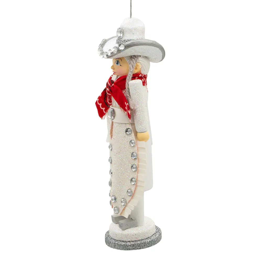 6" Cowgirl Nutcracker Ornament Rodeo – Unique Wooden Christmas Decoration