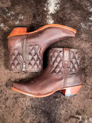 Bonnie Twisted X Steppin' Out Ankle Booties - Chocolate Truffle