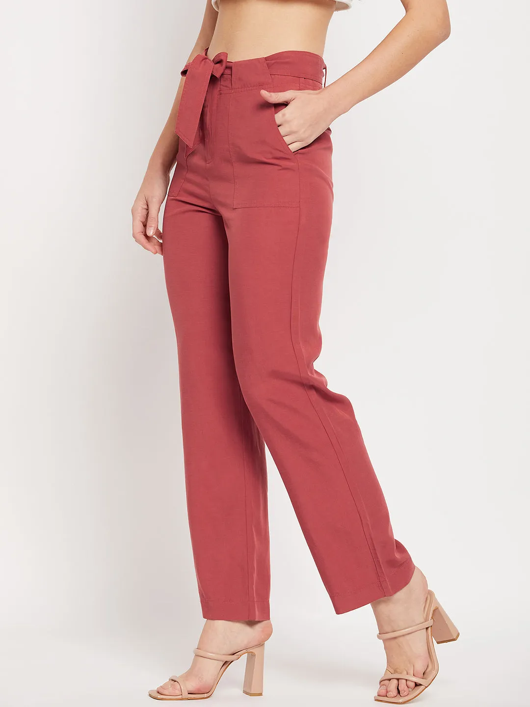 Camla Barcelona Brick Knot Belted Trousers
