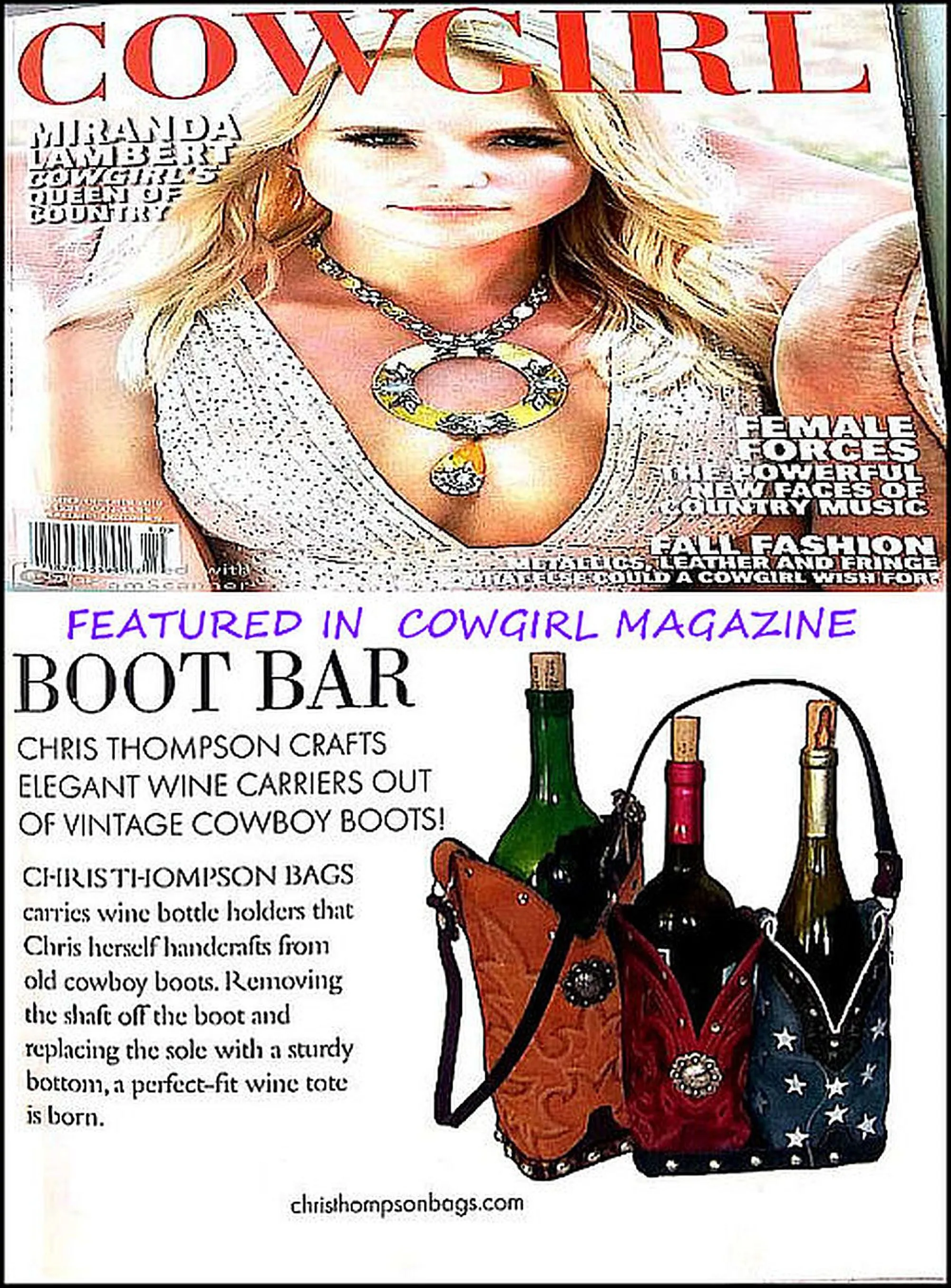Cowboy Boot Wine Tote wt821
