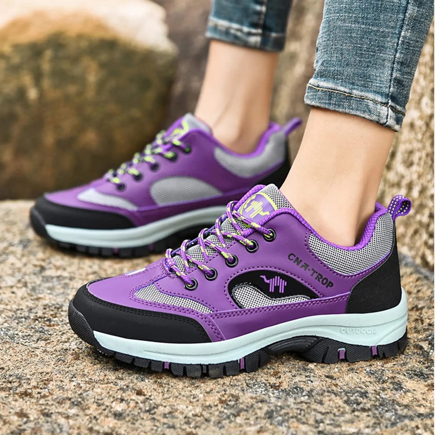 DirraBra Women's Outdoor Hiking Orthopedic Shoes,Lightweight Non-Slip Sneakers Waterproof Breathable Trail Trekking Running Shoes