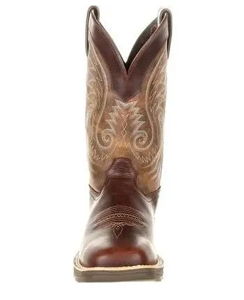 Durango Men's Ultra-Lite™ Brown Leather Vintage Waterproof Square Toe Western Boot DDB0137