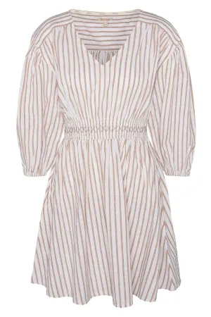 Ella Striped Mini Dress - White/Tasmin