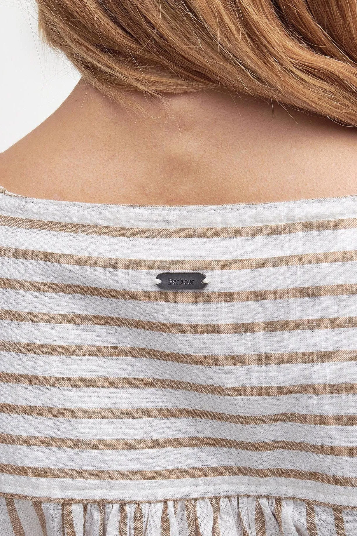 Ella Striped Mini Dress - White/Tasmin