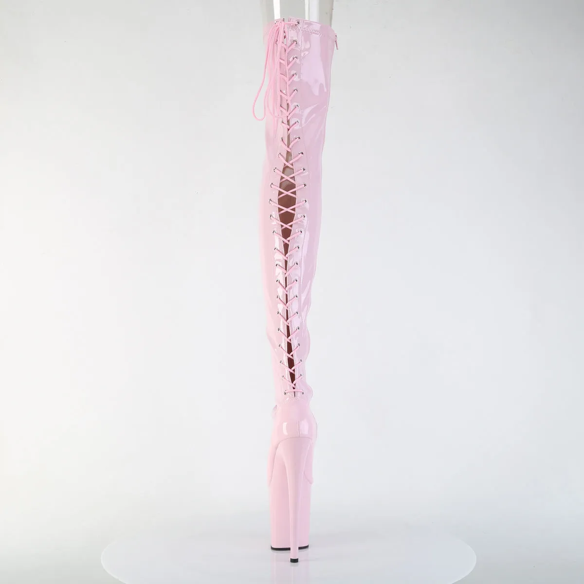 FLAMINGO-3850 Baby Pink Pleaser Pole Dancing Thigh Boots