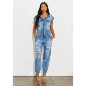 If I Had The Chance Denim Jumpsuit