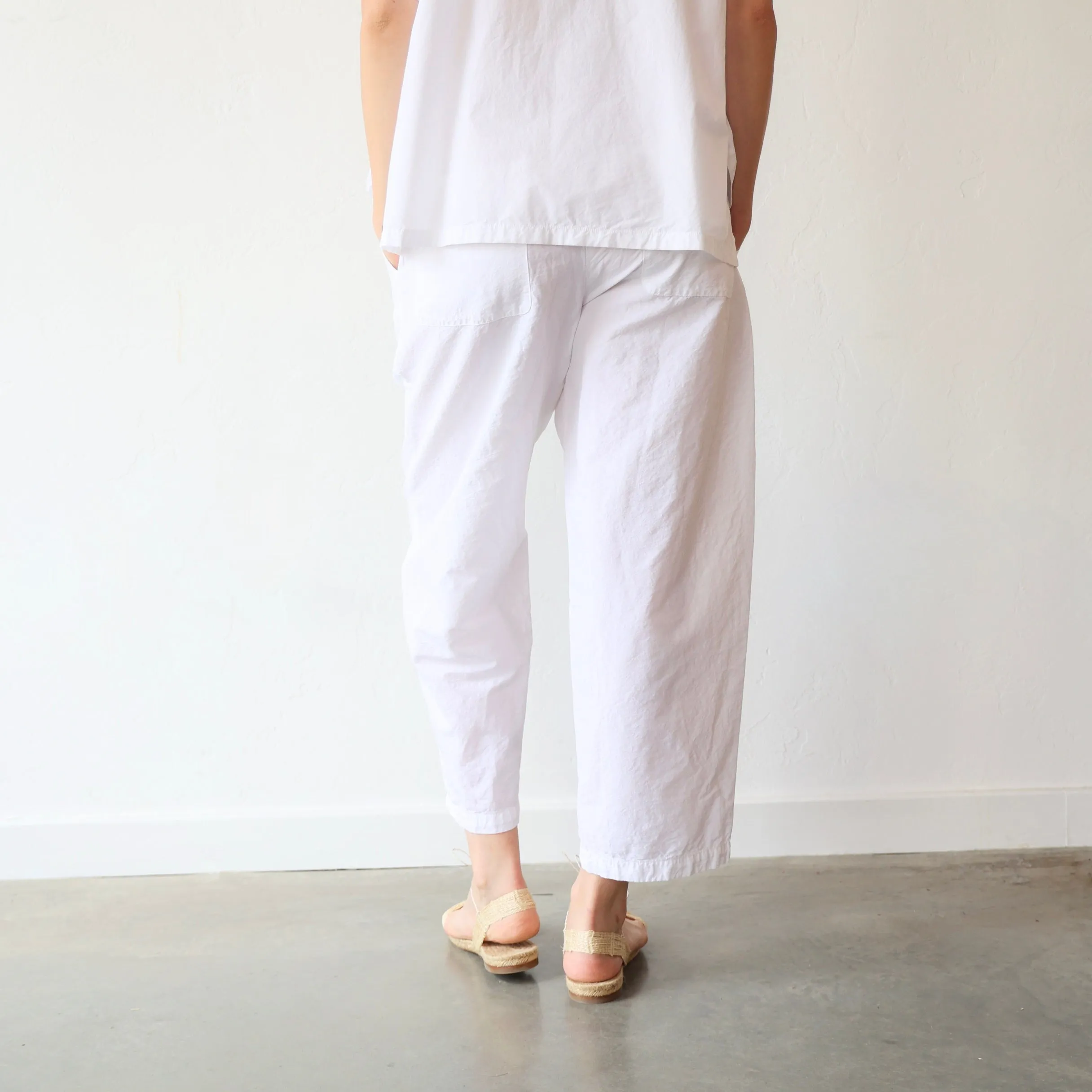 Manuelle Guibal Cotton/Linen Worker Pants - Bright White