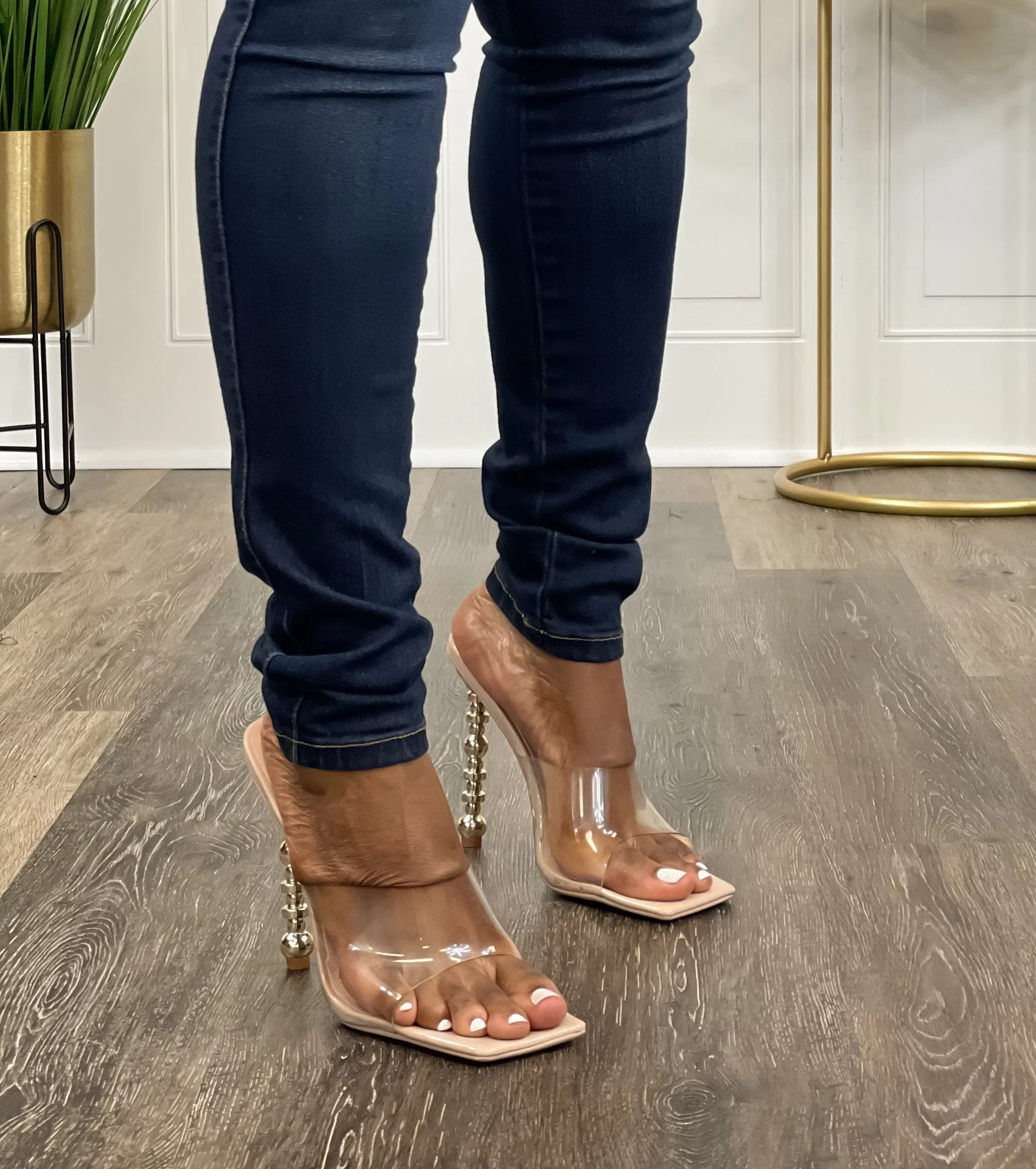 Melody Heeled Mule (Nude)