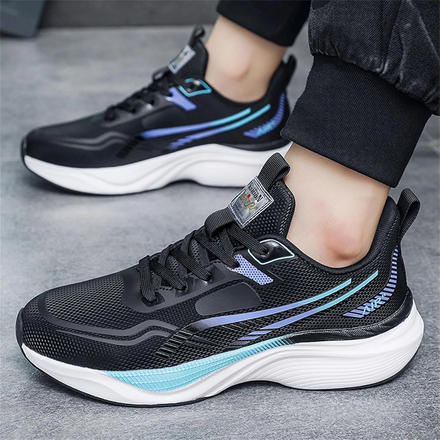 Mens Athletic Running Shoes Lightweight Walking Shoes Trail Mesh Breathable Sneakers Outdoor Jogging Shoes for Men