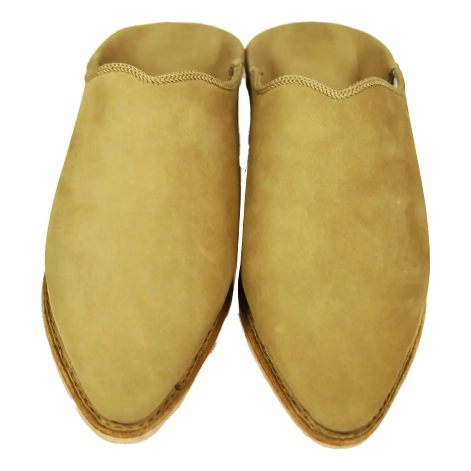 Men's Suede Camely Moroccan Babouches Leather Slippers