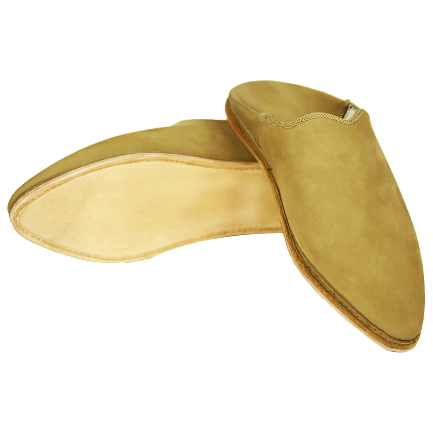 Men's Suede Camely Moroccan Babouches Leather Slippers
