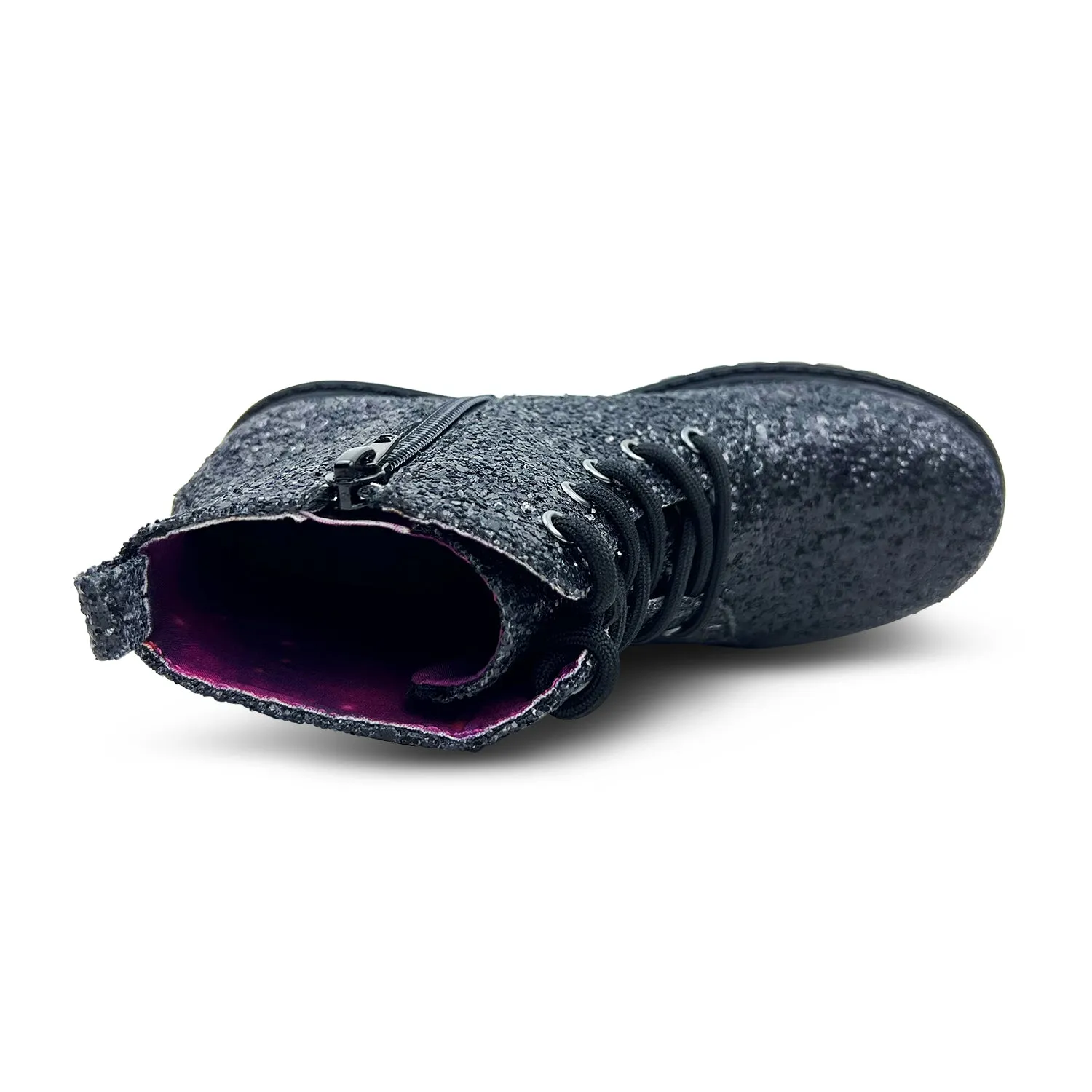 Miss Christie Boot in Black Glitter - Kids from Yosi Samra