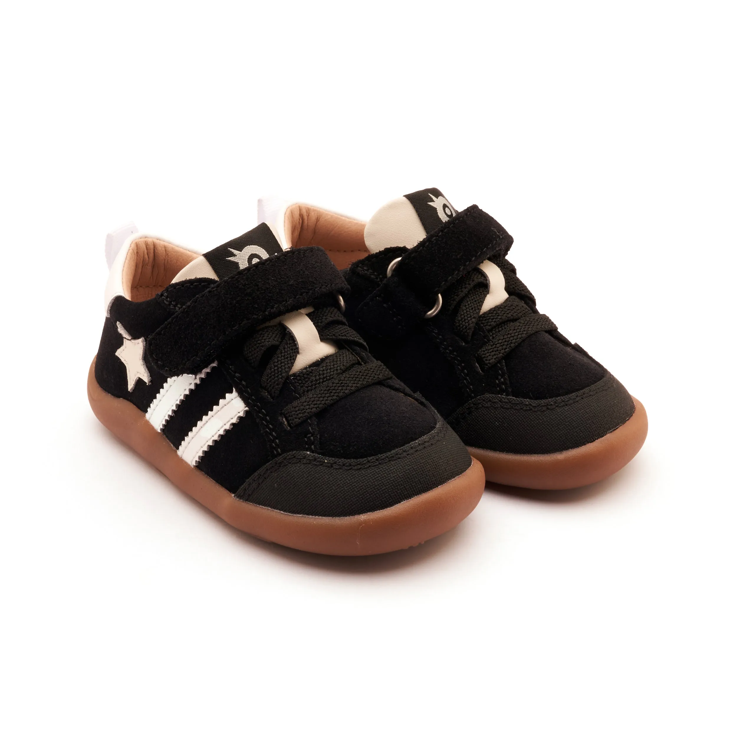 Old Soles WOS | Black Suede/White Low Top Little Kids Sneakers
