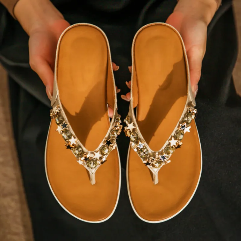 Owlkay Summer Star Bling Slippers