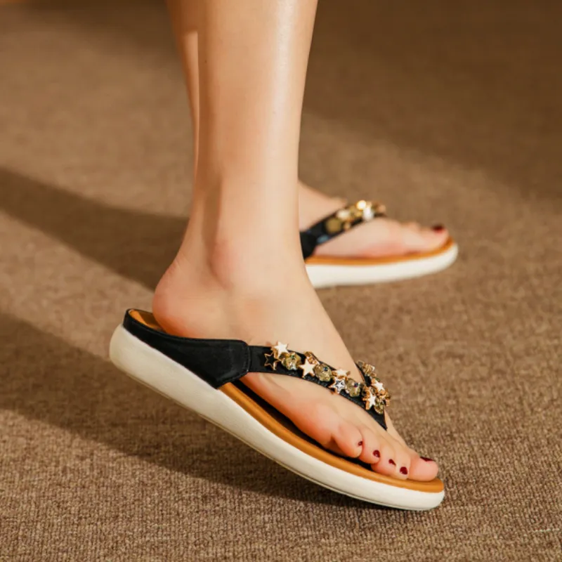 Owlkay Summer Star Bling Slippers