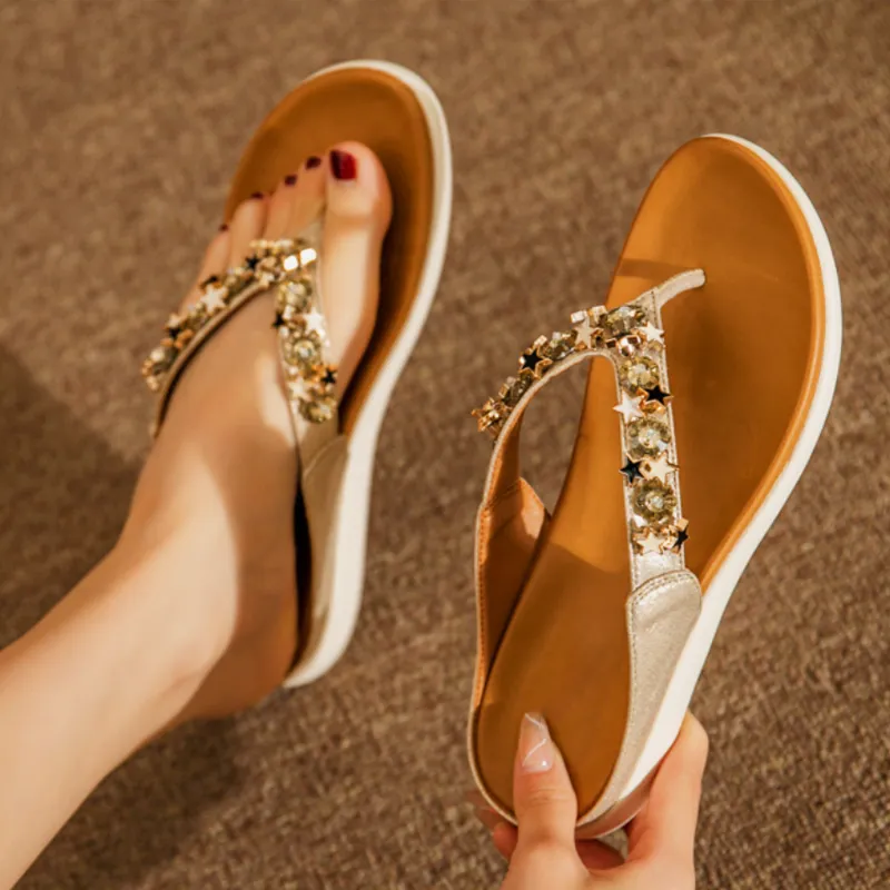 Owlkay Summer Star Bling Slippers