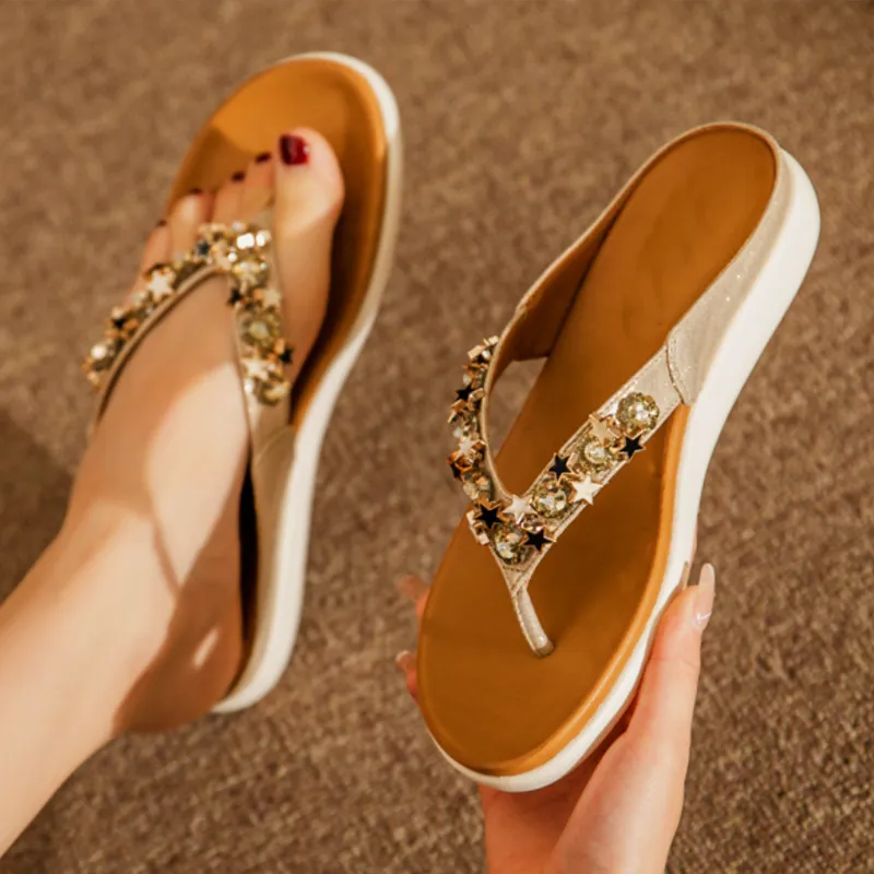 Owlkay Summer Star Bling Slippers