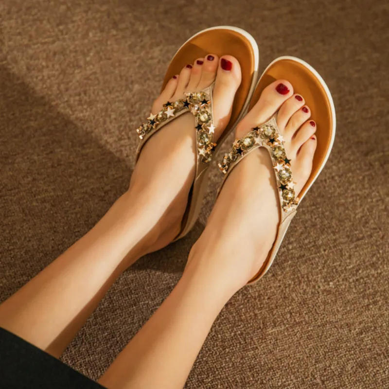 Owlkay Summer Star Bling Slippers