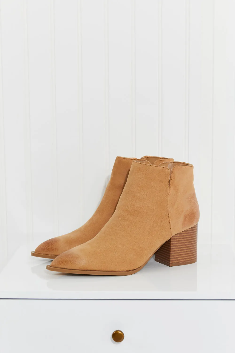 Qupid On the Road Again Pointed Toe Booties