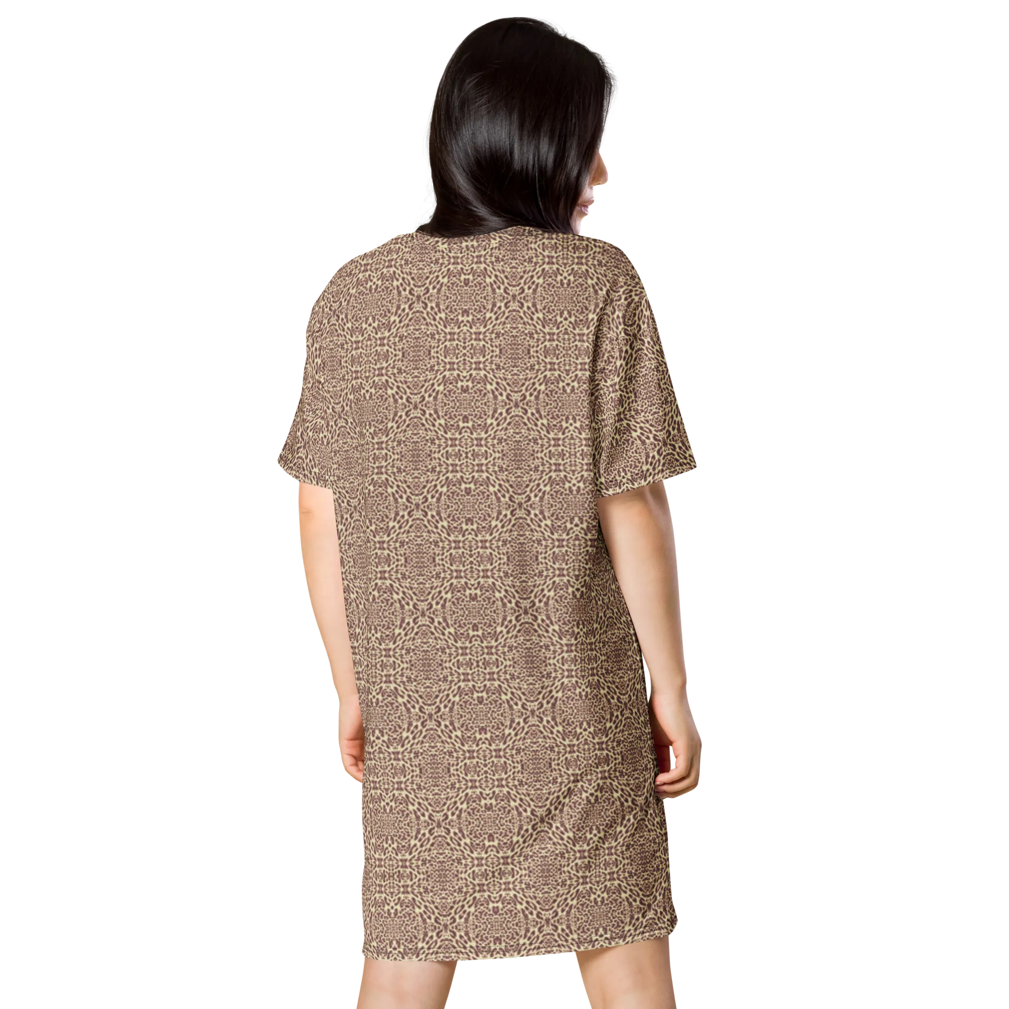 Recursia Contemplative Jaguar T-Shirt Dress In Pink