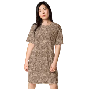 Recursia Contemplative Jaguar T-Shirt Dress In Pink