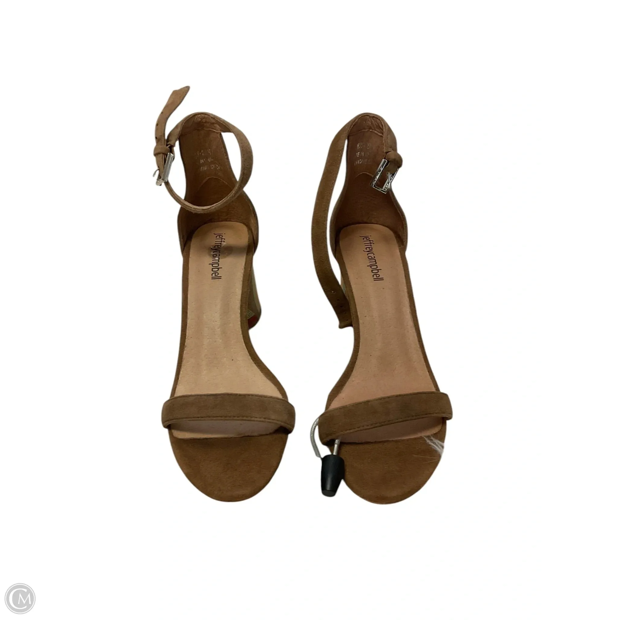 Sandals Heels Block By Jeffery Campbell In Tan, Size: 8
