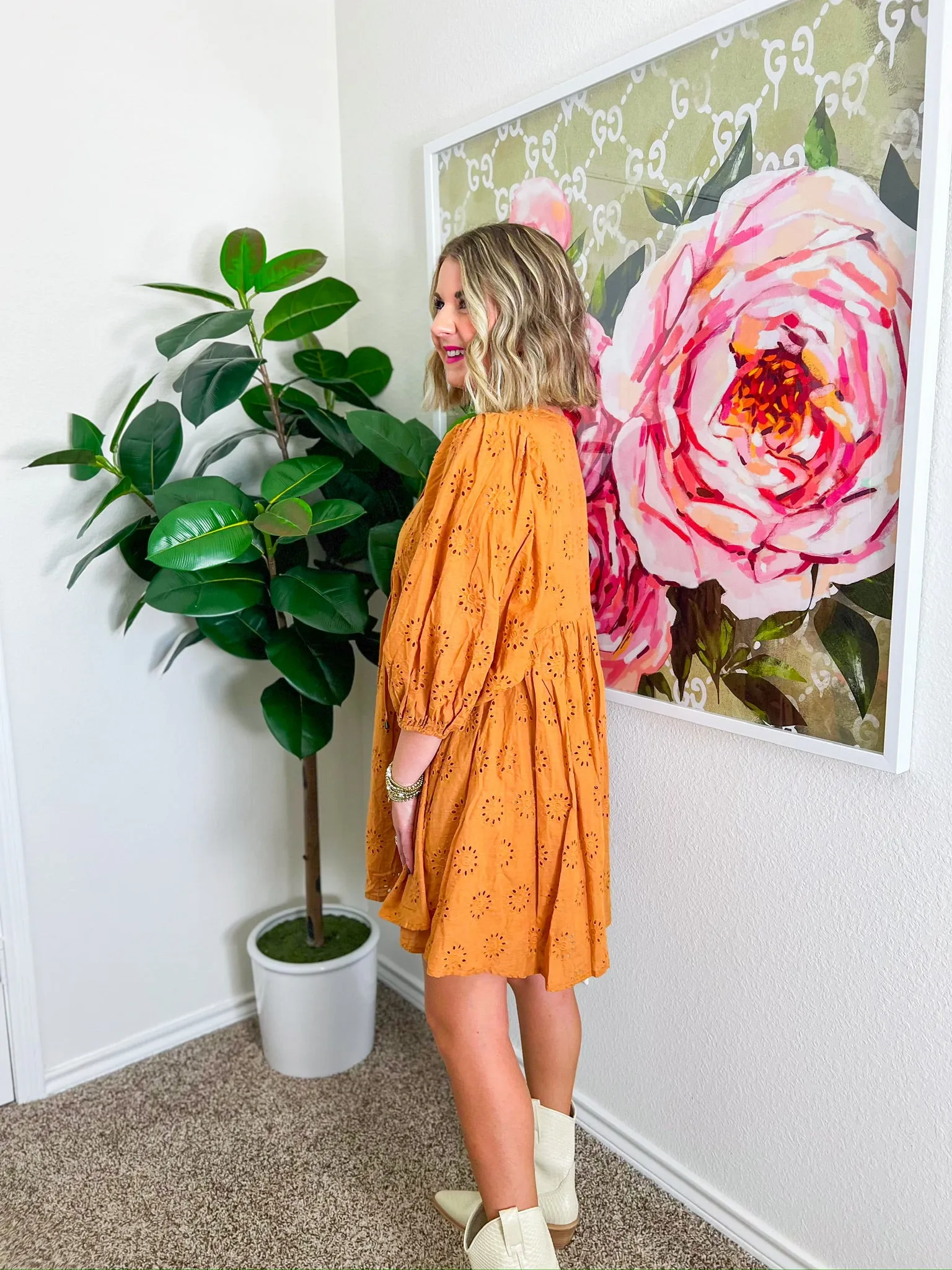 Seasonally Minded Mini Dress - Camel
