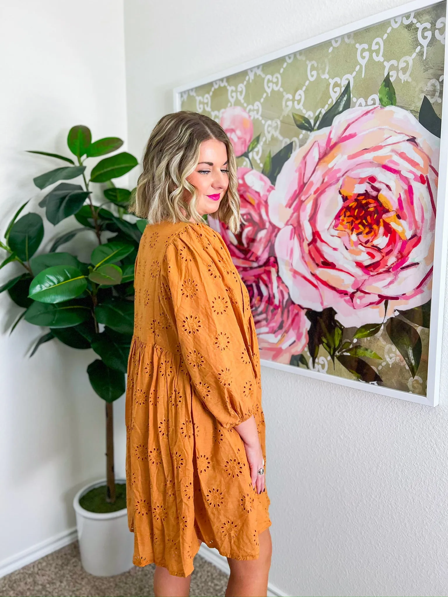 Seasonally Minded Mini Dress - Camel