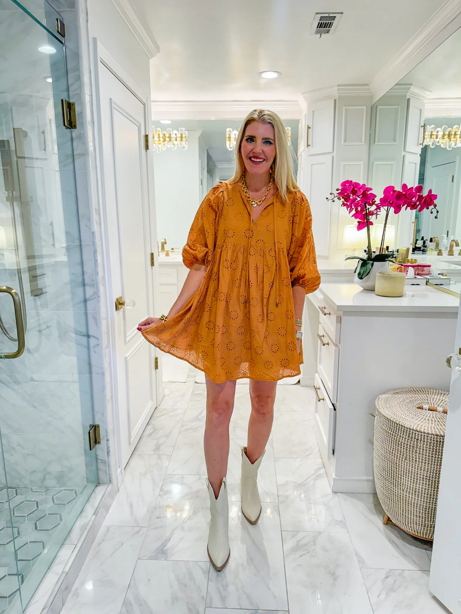 Seasonally Minded Mini Dress - Camel