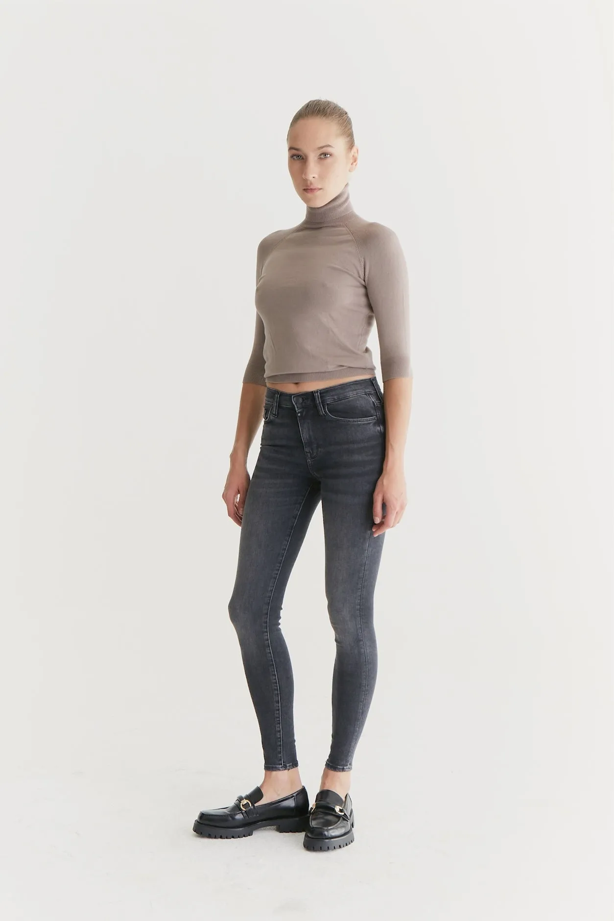 Sophia - High Waist Super Skinny - Random Grey