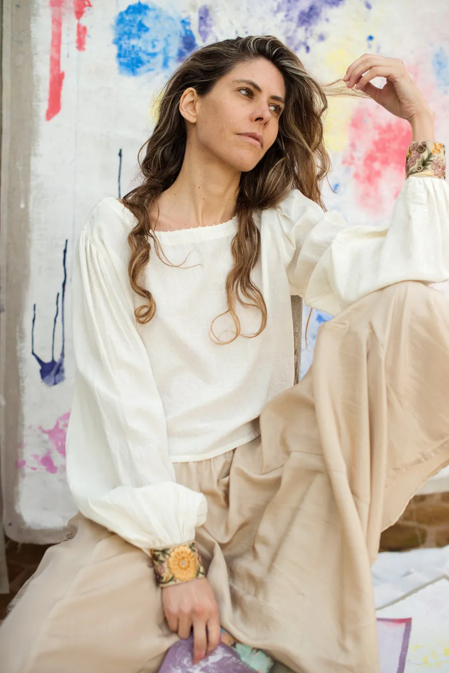 SUNRAY SKIRT FAWN