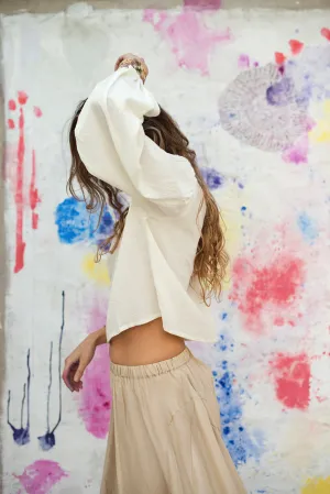 SUNRAY SKIRT FAWN