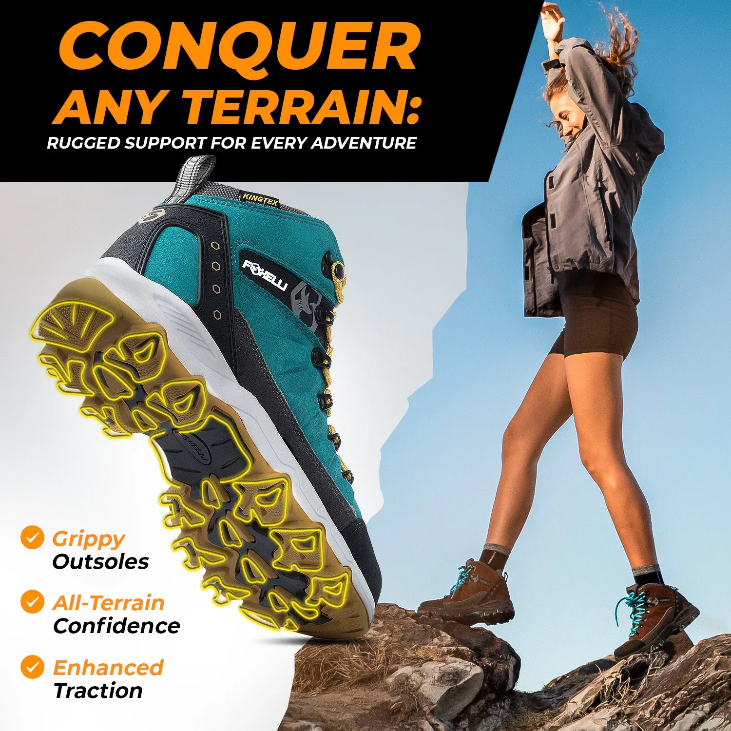 Women’s Hiking Boots – Teal