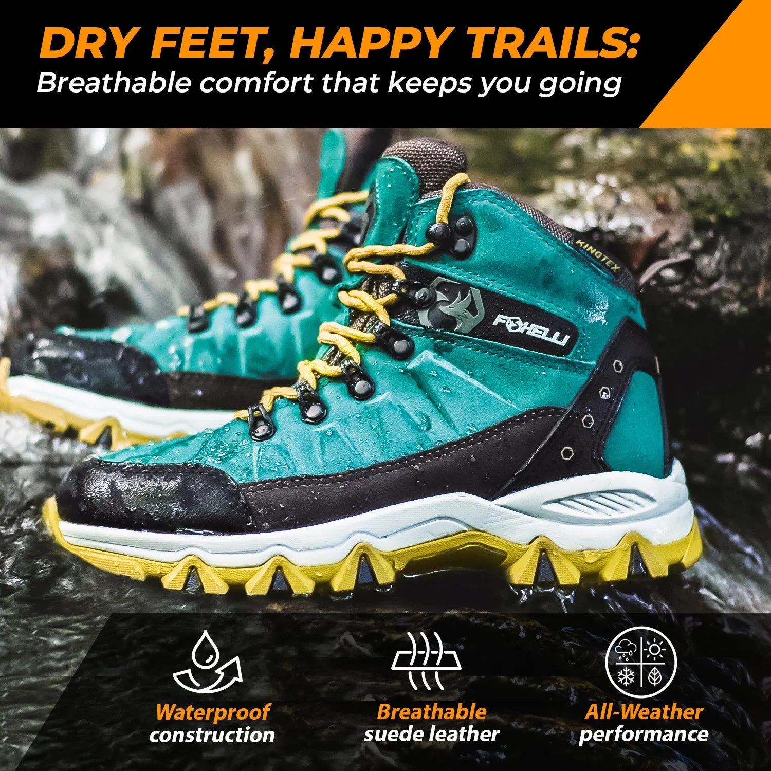 Women’s Hiking Boots – Teal