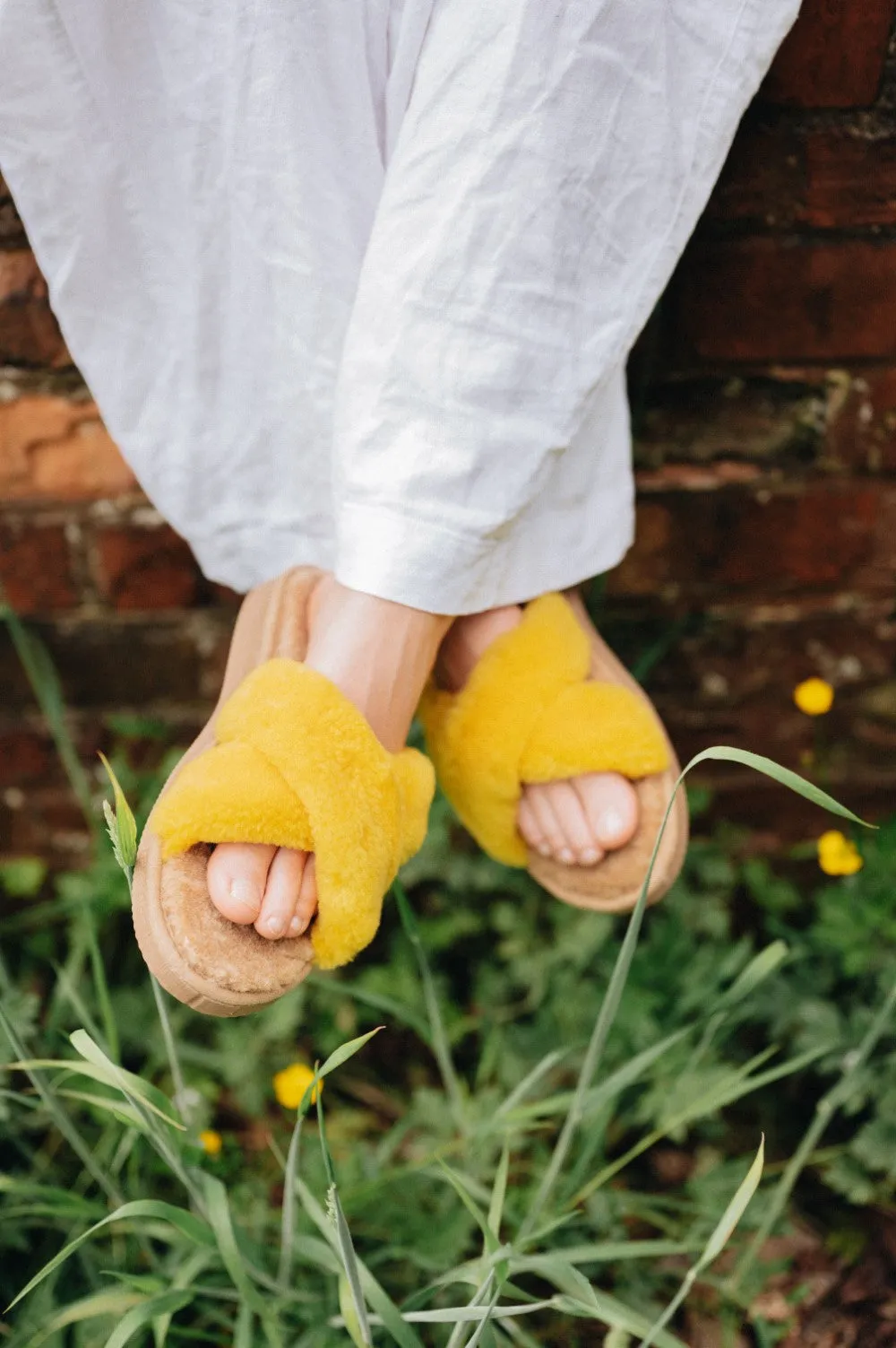 Women's Sheepskin Slide Slippers - DORIS