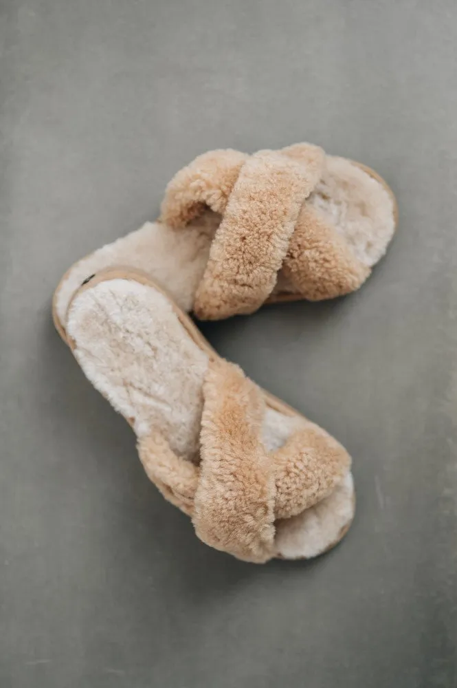 Women's Sheepskin Slide Slippers - DORIS