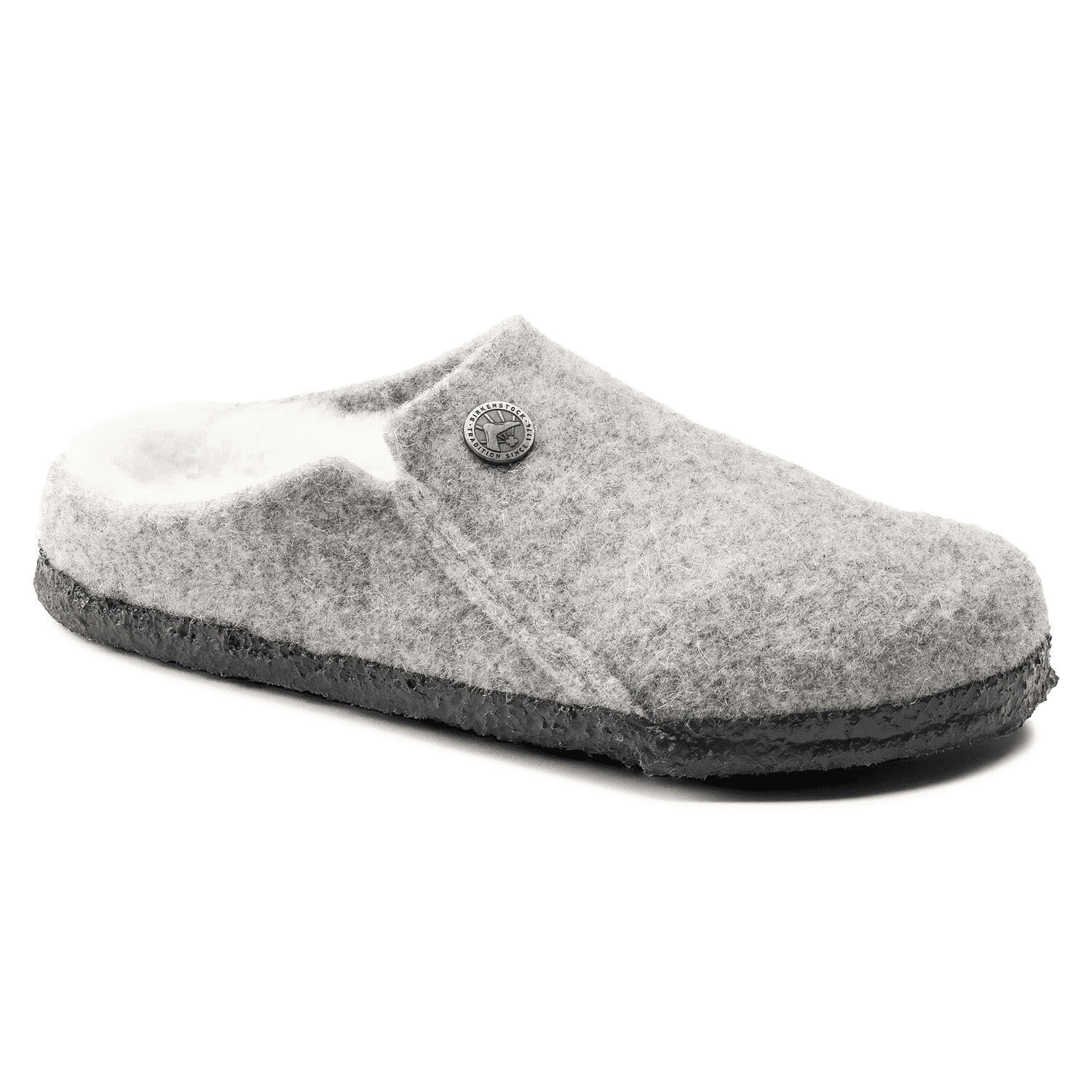 Zermatt Shearling Mule Slipper in Light Grey