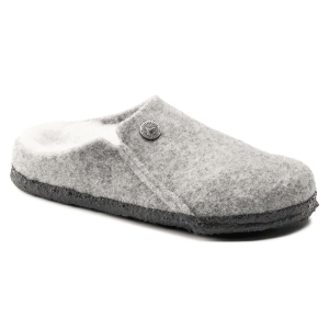 Zermatt Shearling Mule Slipper in Light Grey
