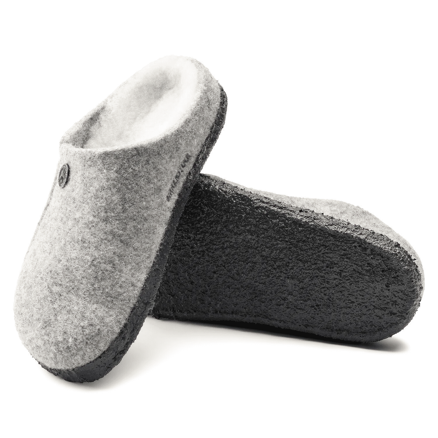 Zermatt Shearling Mule Slipper in Light Grey